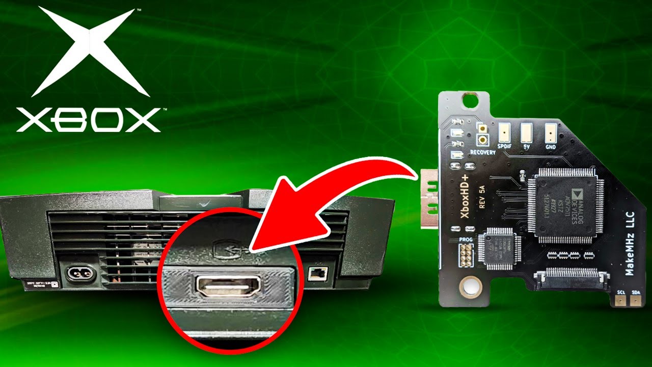 OG Original XBOX v1.6 XBOXHD+ Installation - Install HDMI Mod MakeMhz
