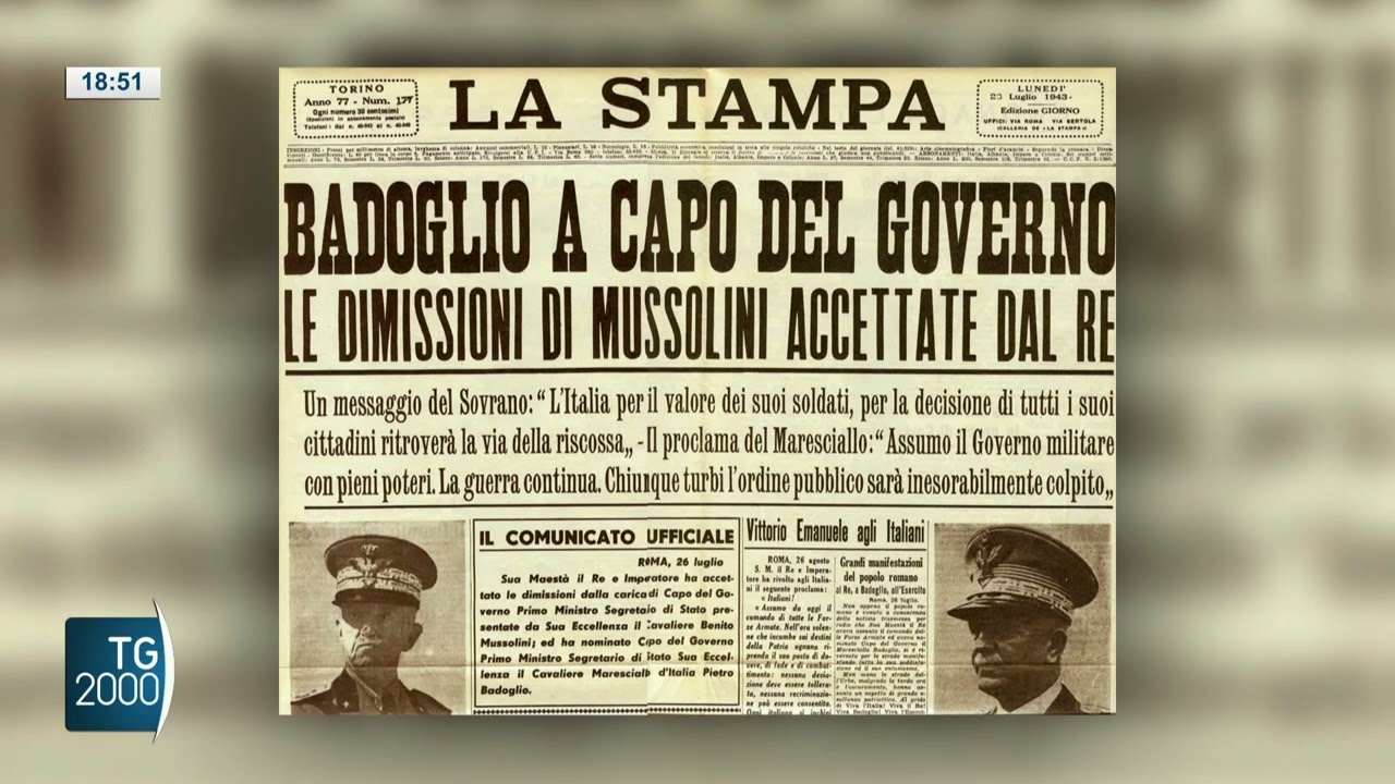 80 anni fa la caduta del fascismo. Era il 25 luglio 1943