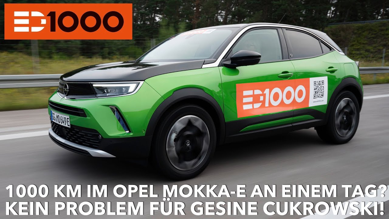 1000 km im Opel Mokka-E an einem Tag? Kein Problem für Gesine Cukrowski | ED 1000 Fahrbericht