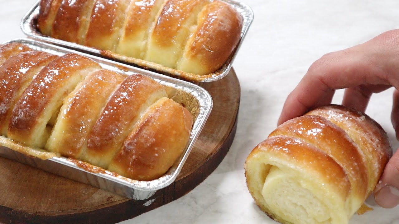 부드럽고 달콤한 연유브레드 만들기 feat.연유크림 - Condensed milk Bread Recipe l 호야TV - ASMR