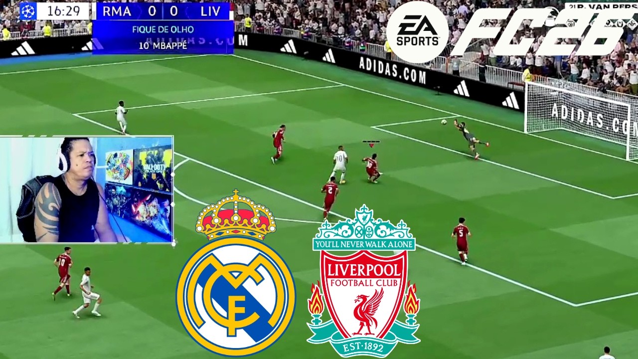 REAL MADRID vs LIVERPOOL CHAMPIONS LEAGUE FIFA 26 Rossi Van Persie MODO CARREIRA PARTE 08 EA FC 26