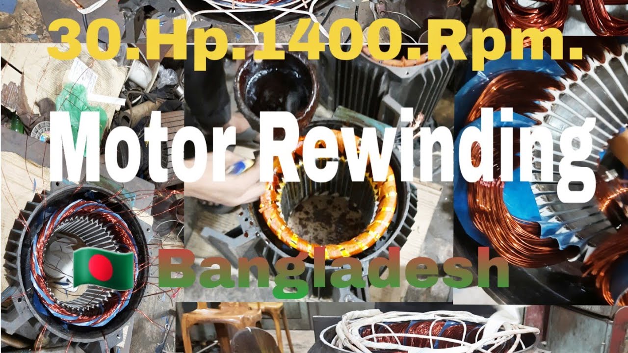 how to 30Hp motor Rewinding   connection  1400 rpm full formula
