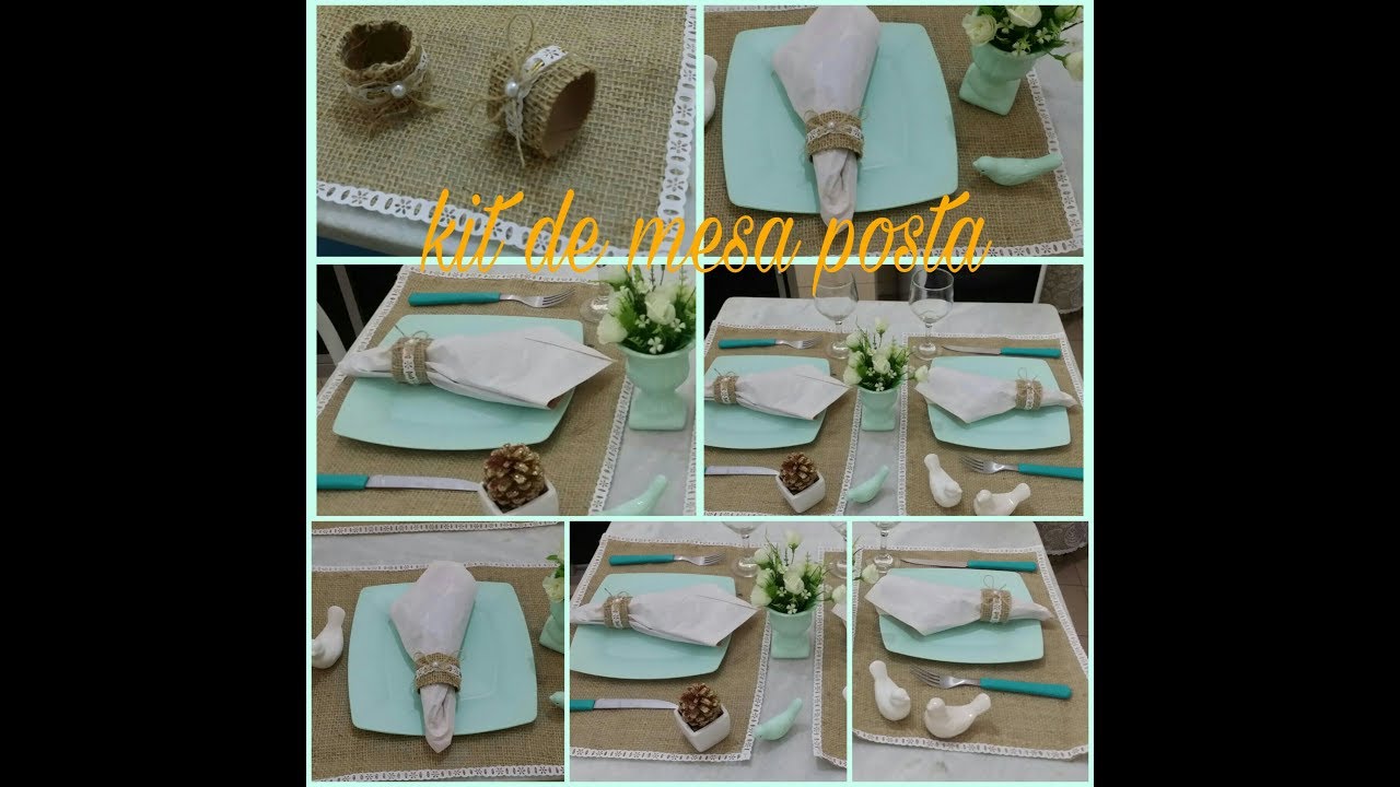 DIY- kit de mesa posta r&uacute;stico feito com juta.