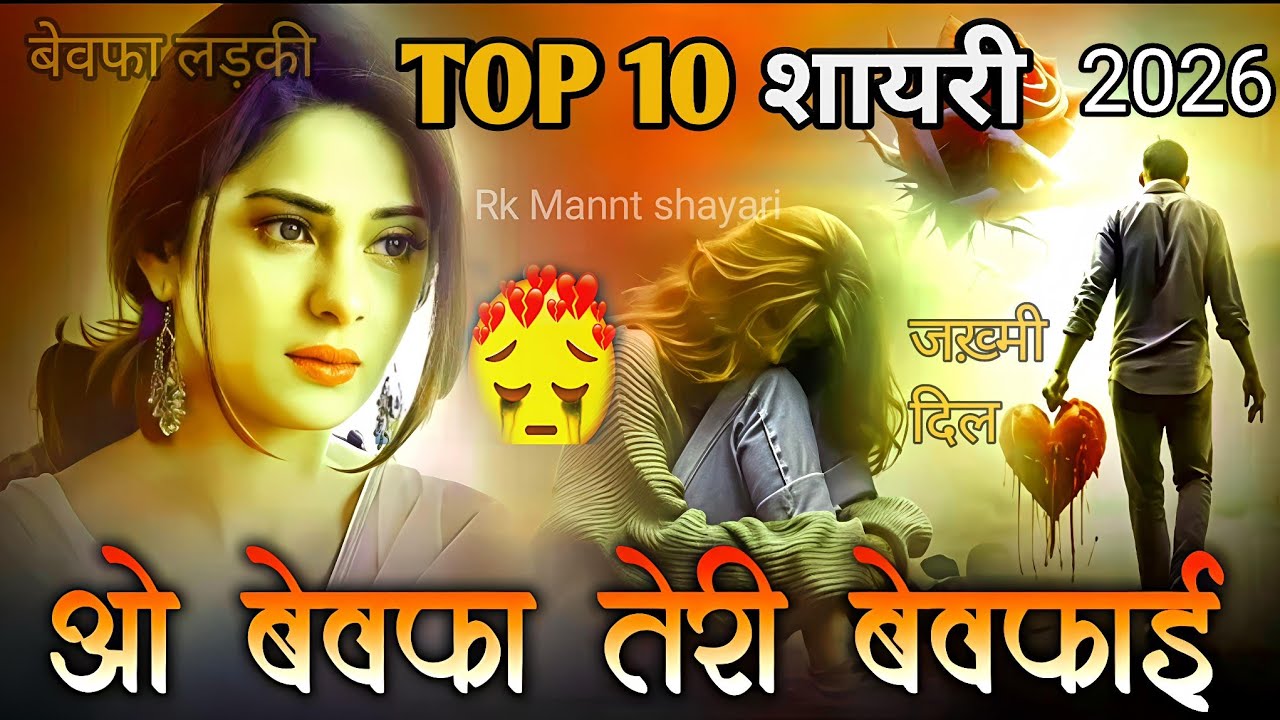 😭रुला देगी आपको यें टॉप 10 दर्दनाक स्टोरी शयरी | ओ बेवफा तेरी बेवफाई | 💔एक ऐसी 2026 प्रेम कहानी 😔