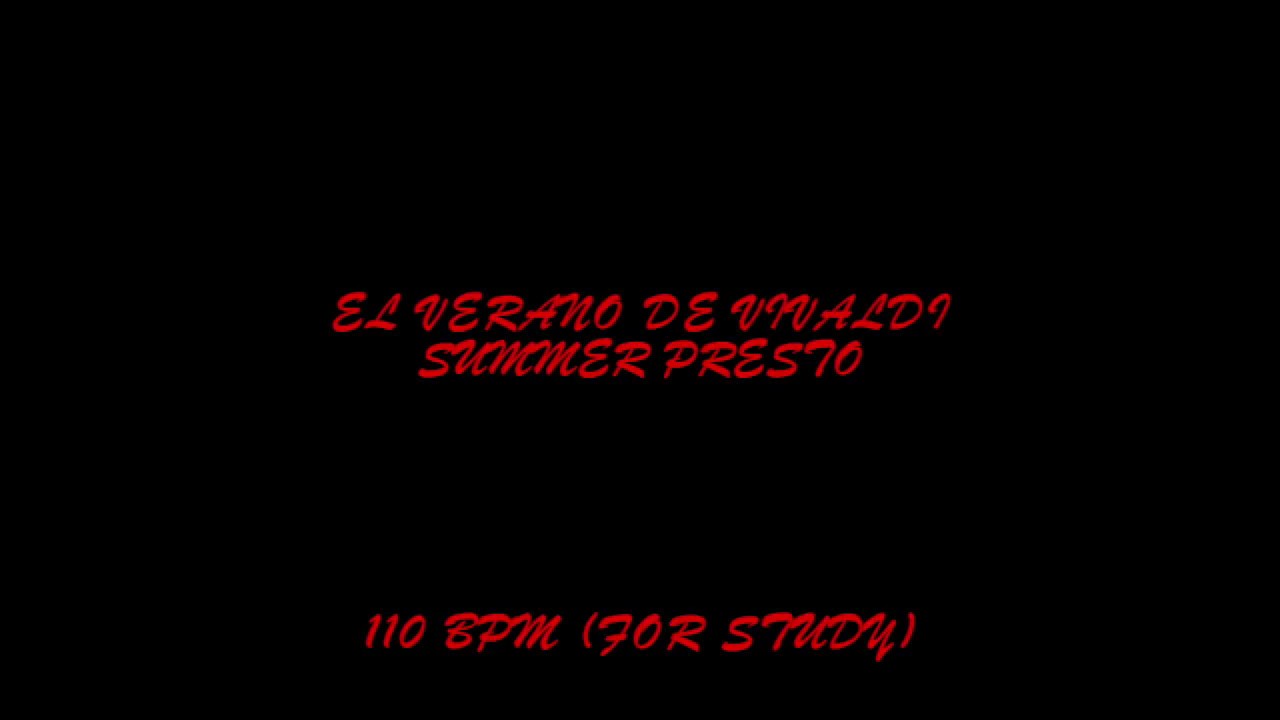 Vivaldi Summer Presto Backing Track 110 BPM HD