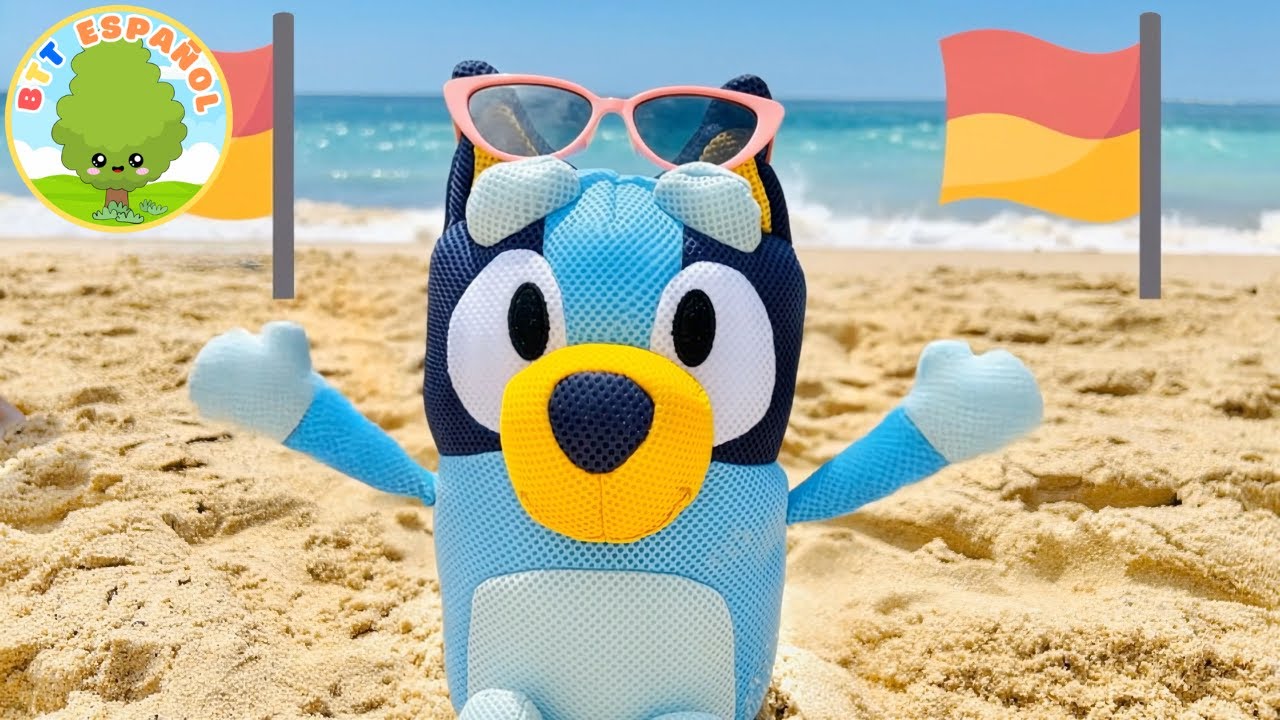 BLUEY en la Playa – Diversión y Seguridad Para Niños | Juego de fantasía con juguetes de Bluey