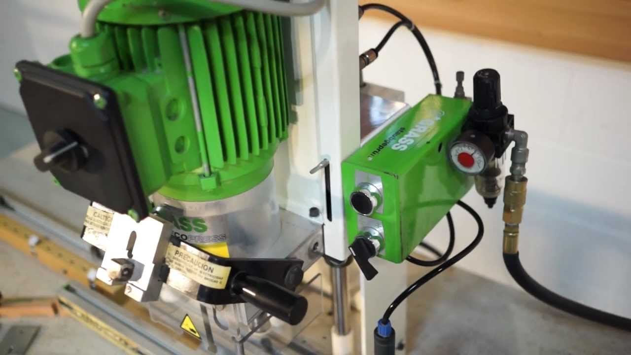 GRASS ECO PRESS P HINGE BORING & INSERTION MACHINE W/LINE BORING HEAD