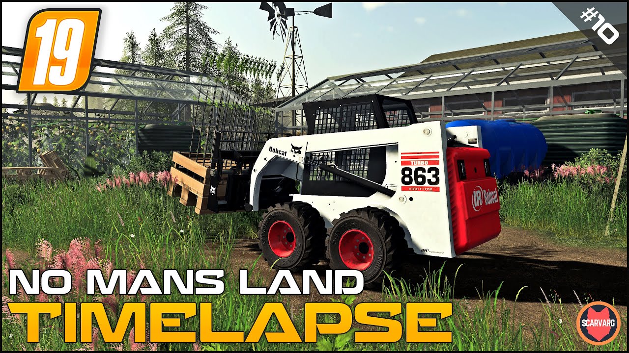 PLANTING TREES BY HAND, BOBCAT 863 ⭐  FS19 Timelapse No Man's Land
