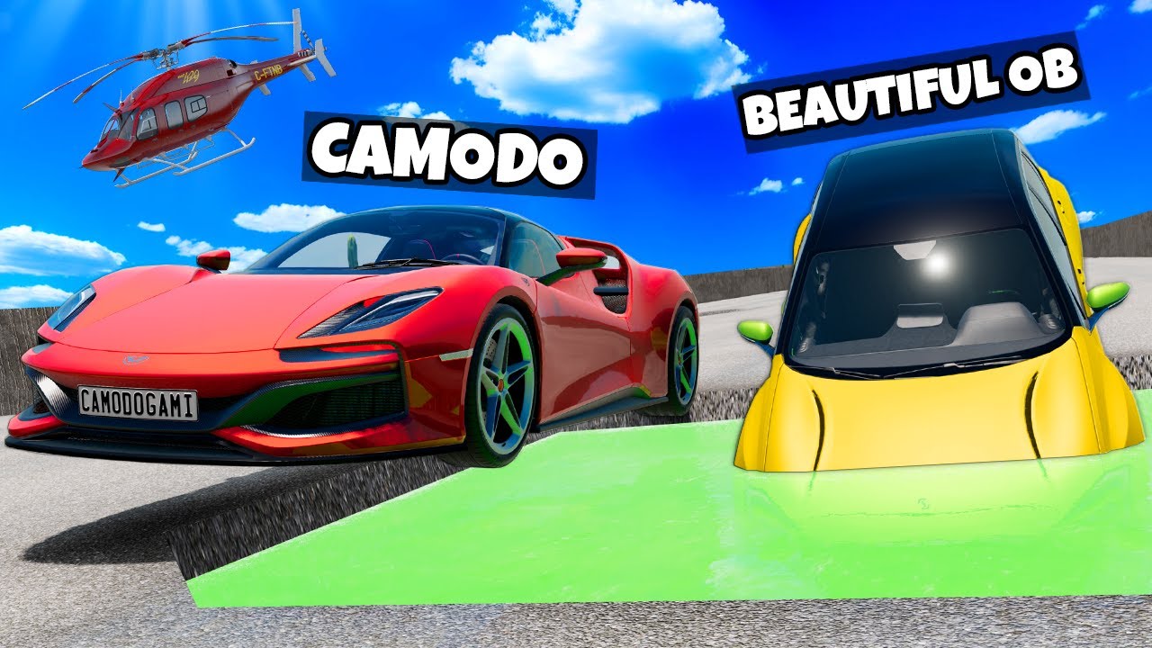 OB & I Tested Cars Over ACID POTHOLES in BeamNG Drive Mods!