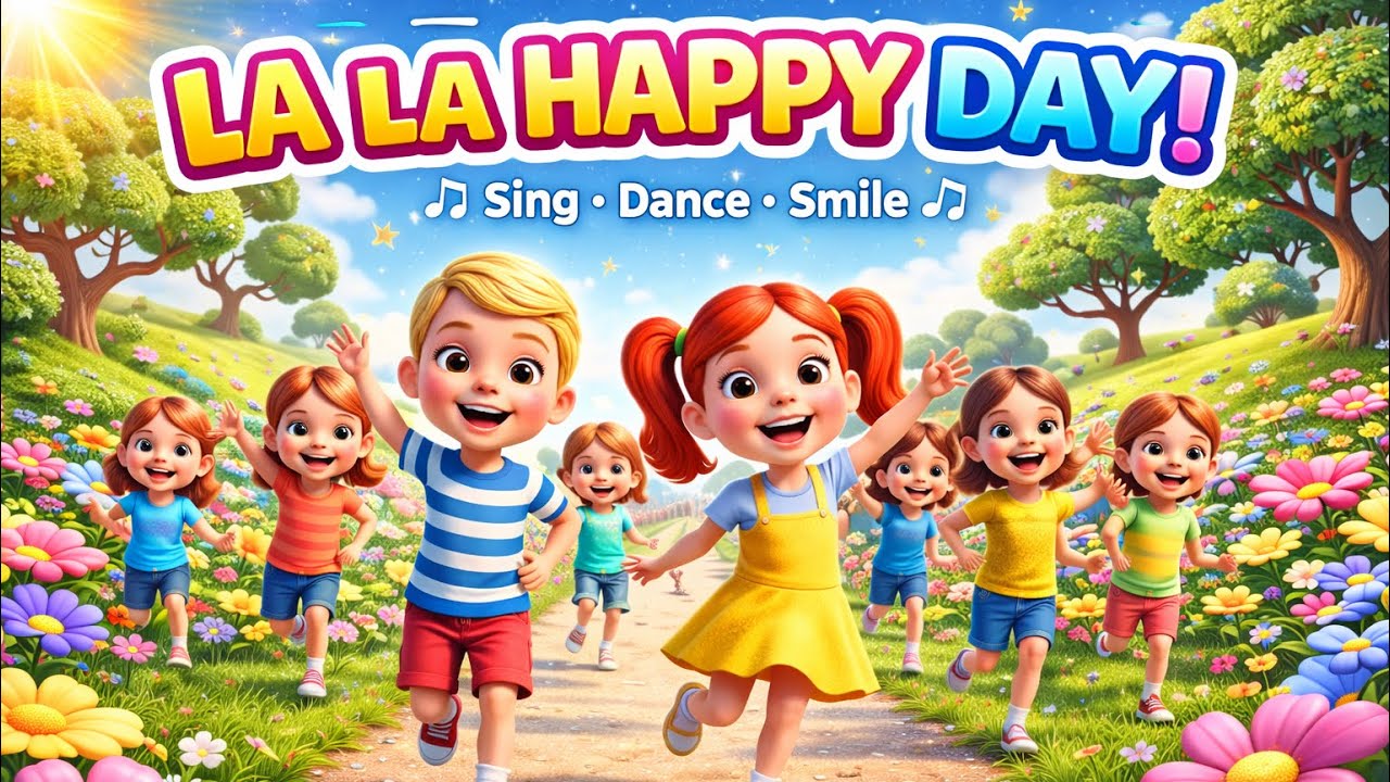 La La Happy Day | Slow & Basic Kids Lip-Sync  Rhyme 🎵