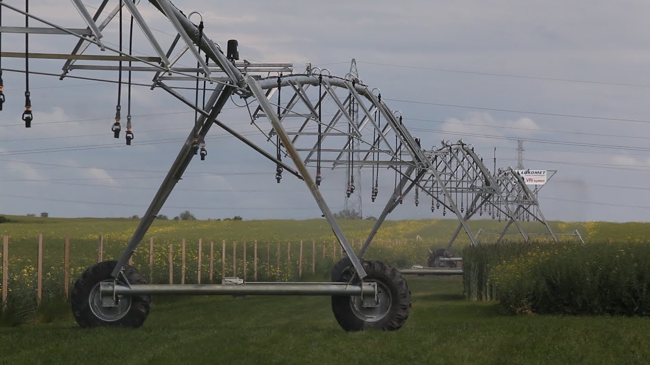 Inteligentna deszczownia mostowa nawadnia pola Uniwersytetu Technologiczno-Przyrodniczego