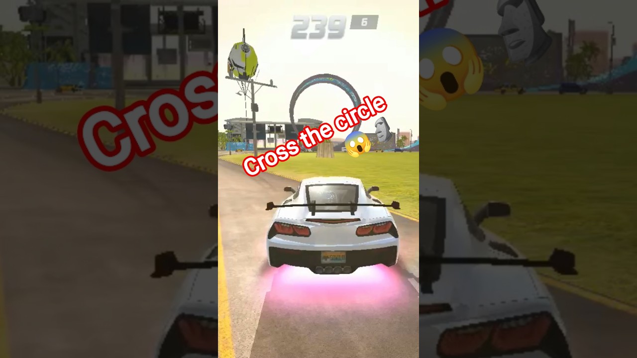 Cross the circle in extreme car Driving simulator