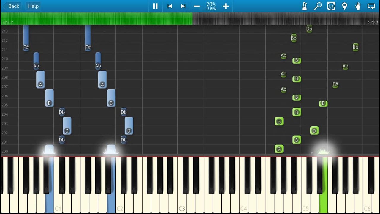 Genesis - Firth Of Fifth Intro 20% Speed - Piano Tutorial - Lesson - How to play