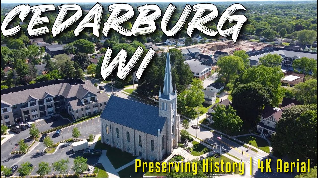 Historic Cedarburg, Wisconsin | 4K Aerial Drone Tour & City Overview