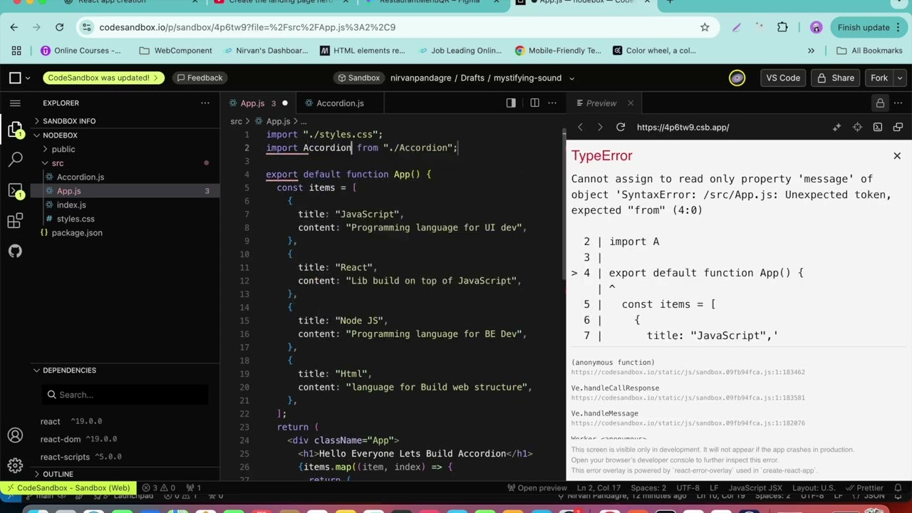 React Frontend Machine Coding Round – Accordion Problem Solution