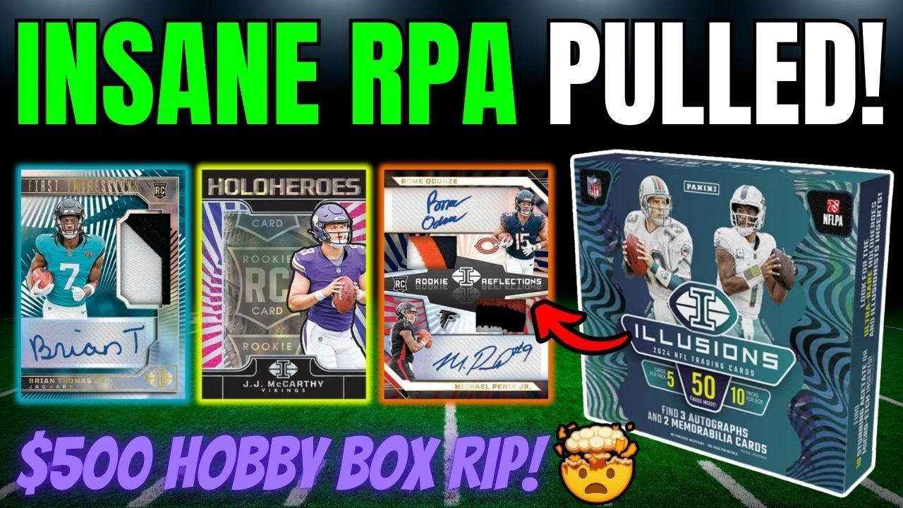 INSANE RPA PULL!🤯2024 Panini Illusions Football Hobby Box Rip!🏈🔥