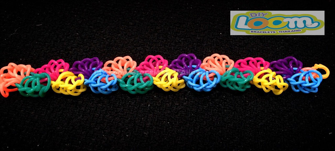 คลิปสอนถักสร้อยข้อมือหนังยางถัก Loom Bands ลาย 