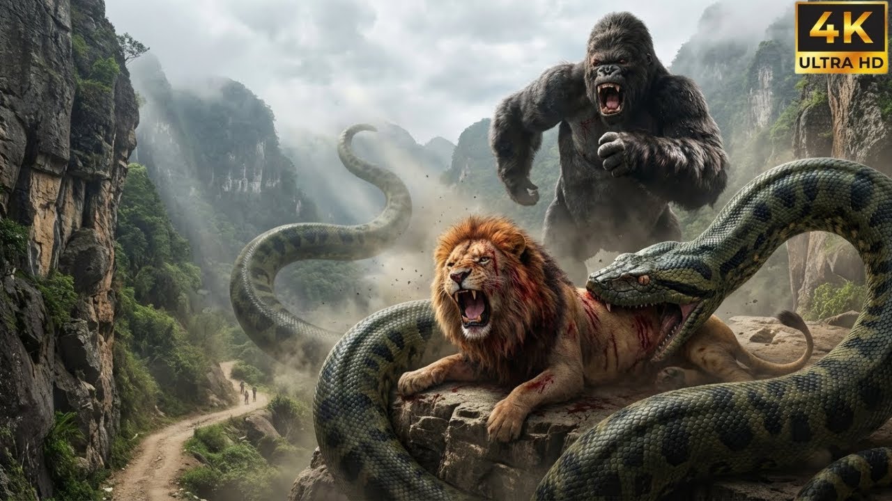 KING KONG & SHER KHAN vs GIANT TITANOBOA: The Unexpected Clash in National Park!