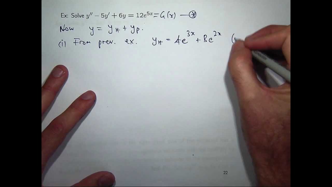 Nonhomogeneous 2nd-order differential equations