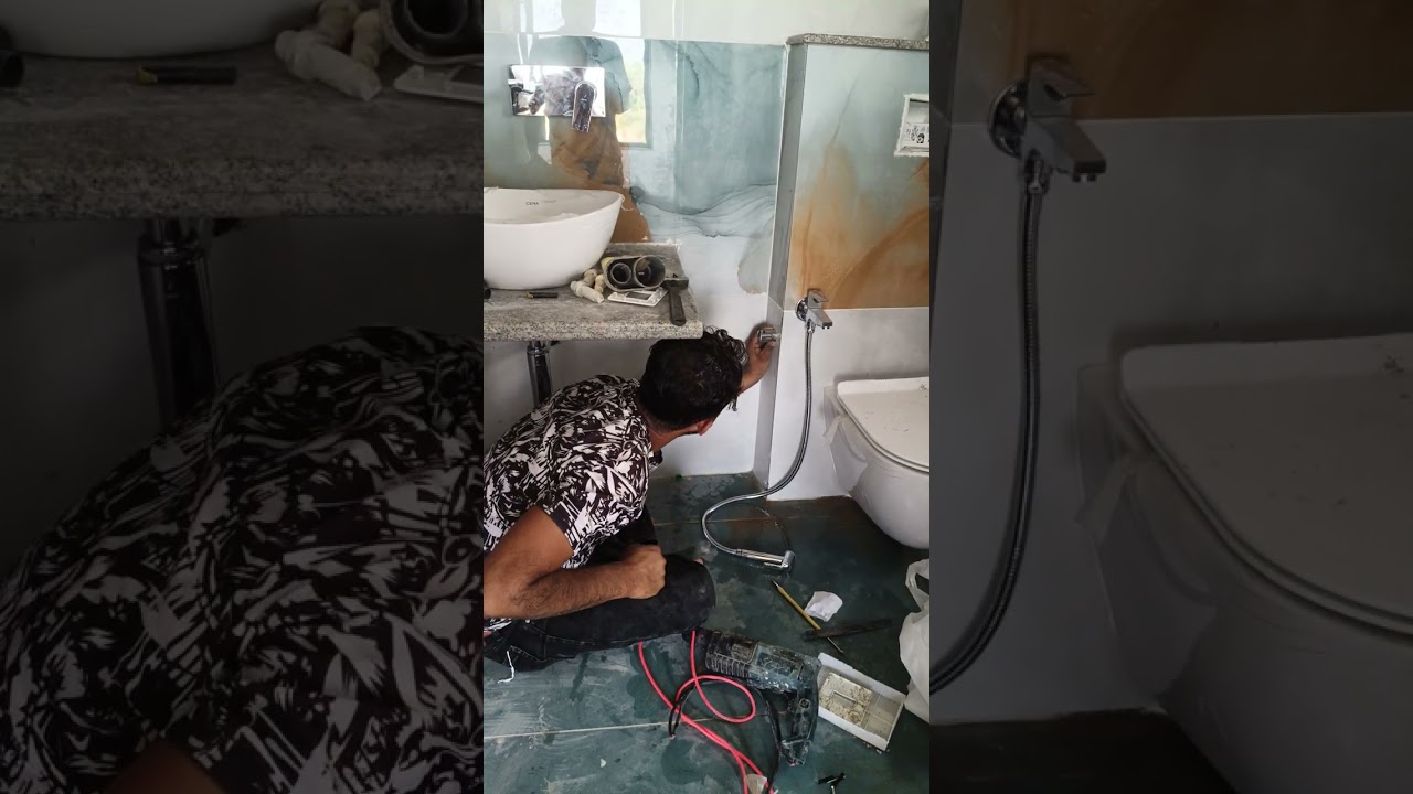 Bathroom plumbing work 