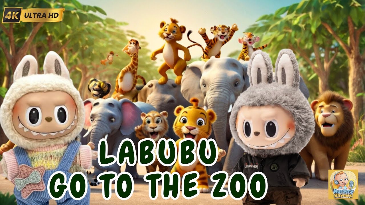 Labubu Go To The Zoo - Nursery Rhymes | Labubu Adventure | Labubu Song with Lyric | Lagu Labubu
