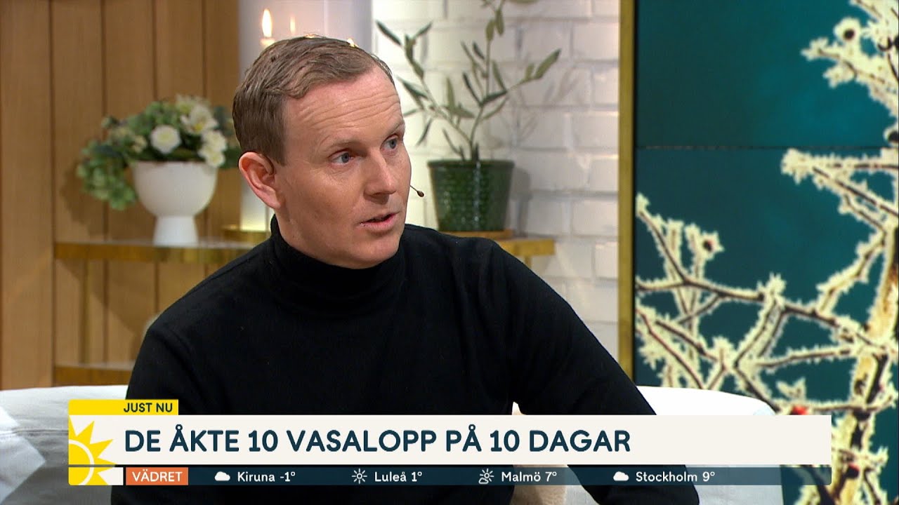Efter komikerns 10 vasalopp: ”Jag såg ut som en fotboll” - Nyhetsmorgon (TV4)