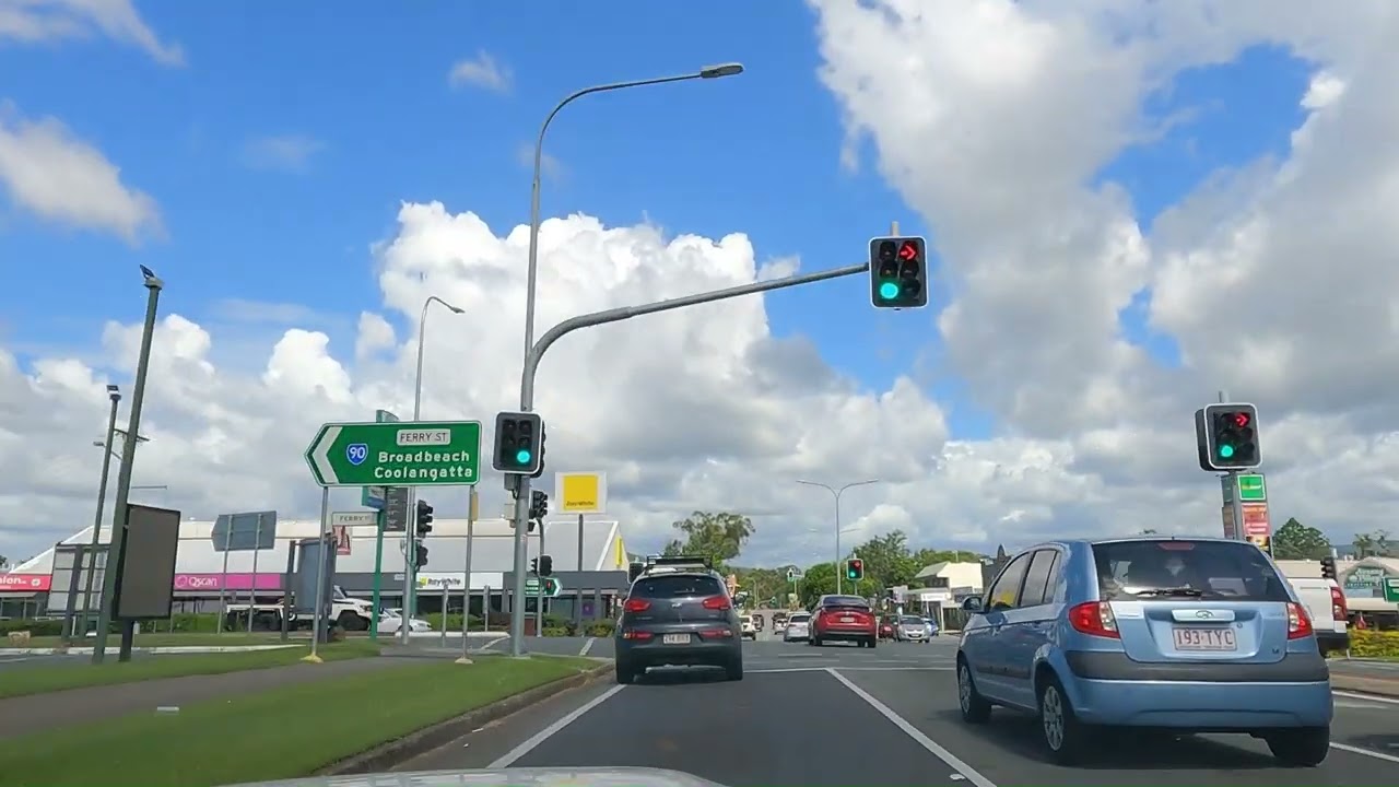 Driving Southport to Nerang,Gaven to Southport,Gold Coast,Queensland,Australia