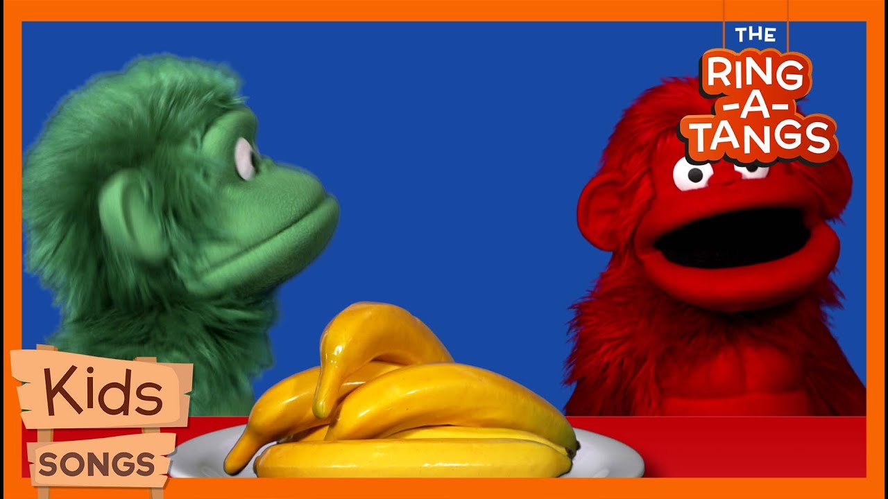Wibble Wobble - Things on a Plate |  Ring-a-Tangs Kids Puppet Show | Fun Learning Songs with Monkeys