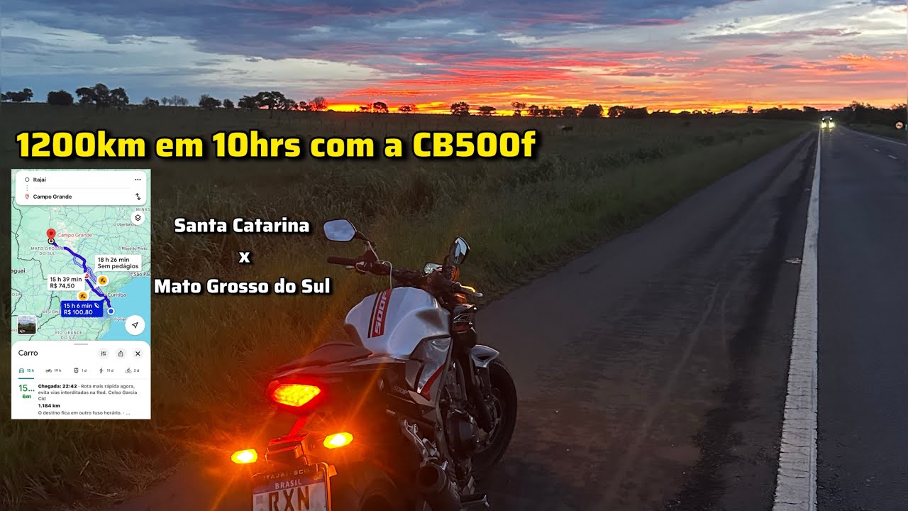 PRIMEIRA VIAGEM DE CB500F 😍 (1200KM DE DISTÂNCIA)