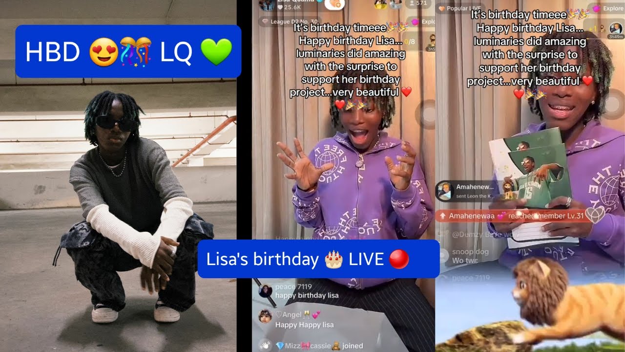 Lisa Quama's 22nd birthday 🎂😍😲 Big Kumz and #SheIsRichael wish her a happy birthday🎂 on her LIVE