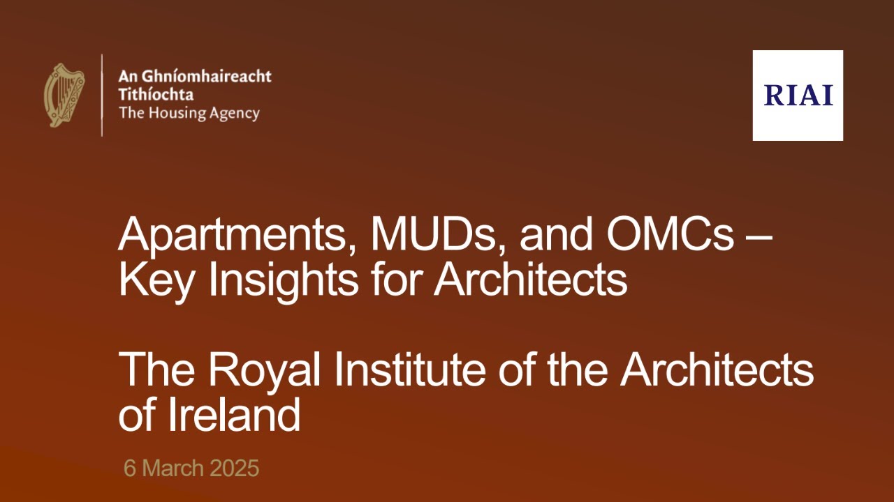 Information Session: Apartments, MUDs, and OMCs – Key Insights for Architects
