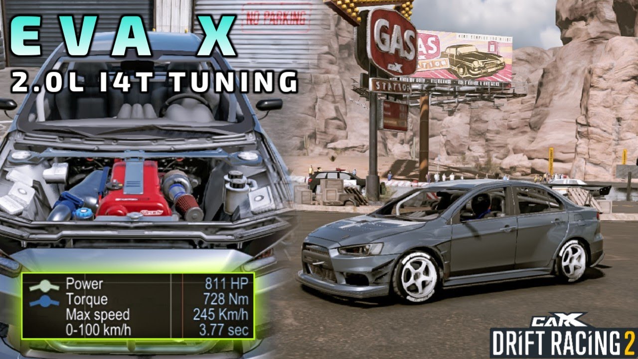 EVA X (Mitsubishi Evo X) 2.0L I4T TUNING - CarX Drift Racing 2