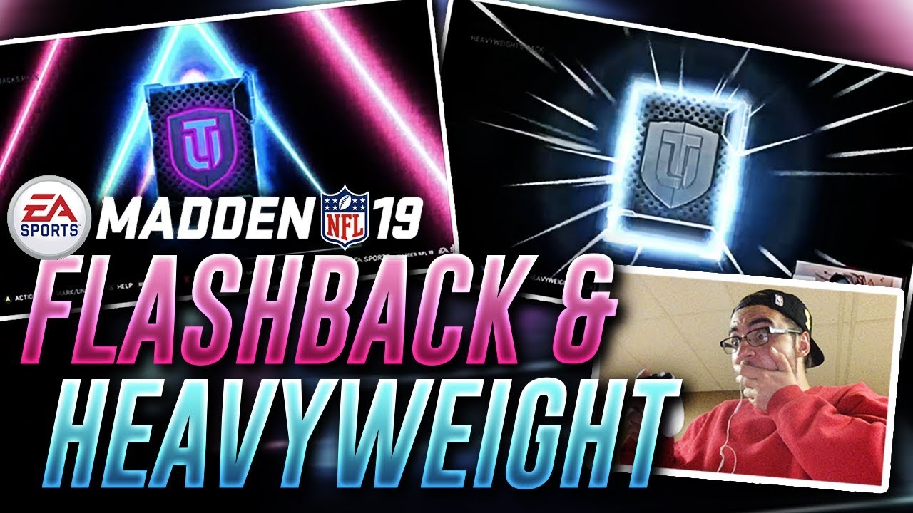 WHAT AN AMAZING PULL! MY FIRST FLASHBACK AND HEAVYWEIGHT PACK OPENING | Madden 19 Ultimate Team
