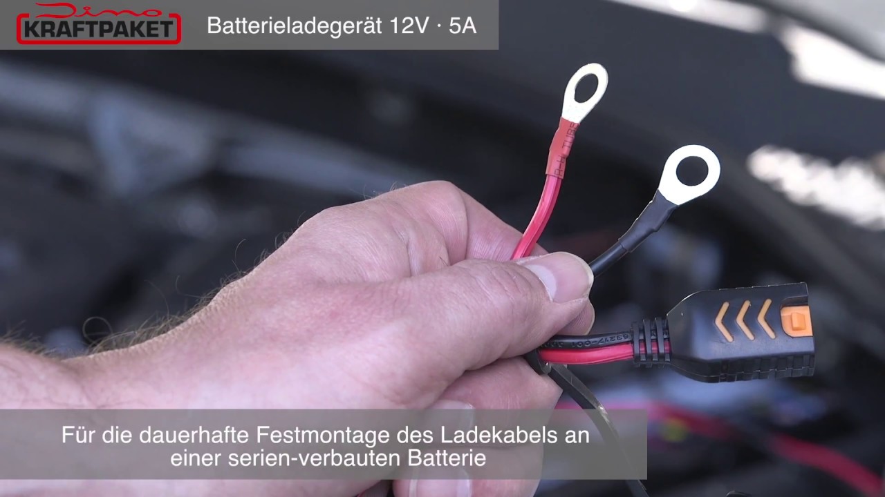 Dino KRAFTPAKET Batterieladegerät 12V 5A KFZ PKW AUTO QUAD MOTORRAD ATV (136300)