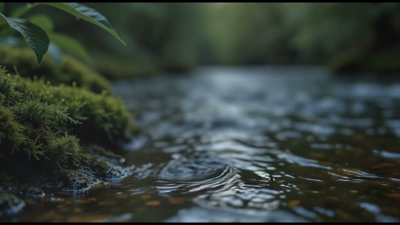 Gentle Rain & River Sounds for Sleep 🌧 Soft Whisper, Calm Evening Ambience (100 Minutes)