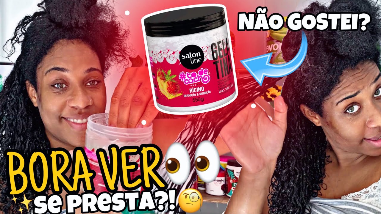 BORA VER SE PRESTA?! FINALIZEI o cabelo com a nova GELATINA de RICINO da SALON LINE
