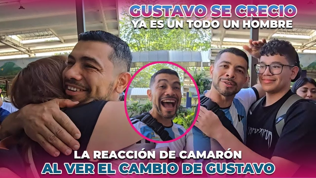 Así fue la reacción de camarón  al ver a sus hijos después de un año. Mira el gran cambio de Gustavo