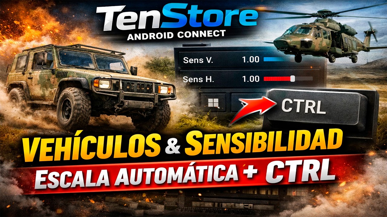 TenStore Android Connect: Sensibilidad de Vehículos Escala Automática y Configuración del Botón CTRL