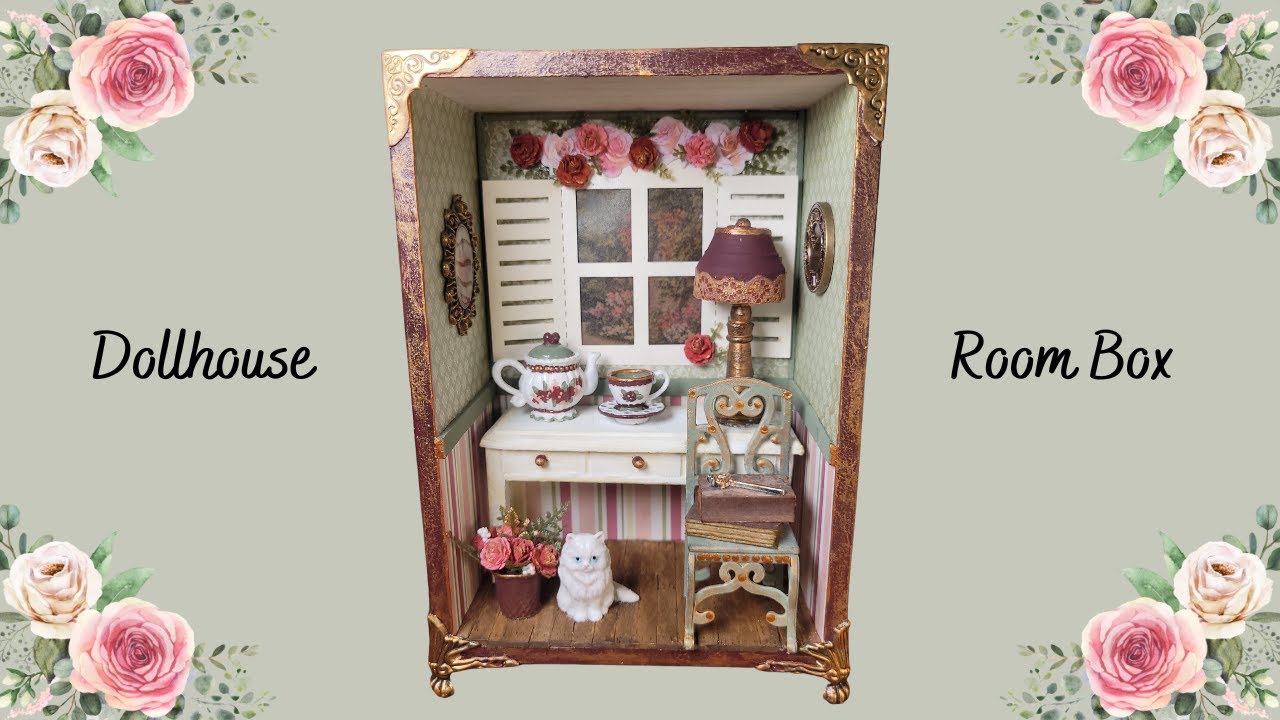 Dollhouse Room Box: Dollar Store miniatures