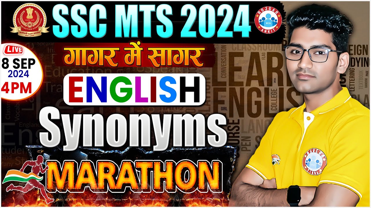 SSC MTS English Marathon | Synonyms English Class | SSC MTS गागर में सागर | SSC MTS 2024