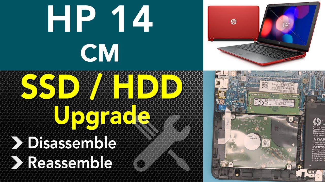 HP 14 Cm - xxxx Обновление SSD и HDD, ШАГ за шагом