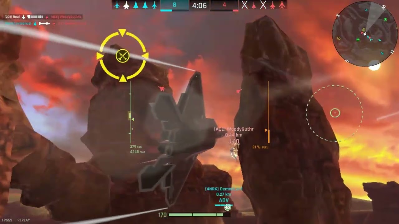 F22 Cañón 6 Derribos