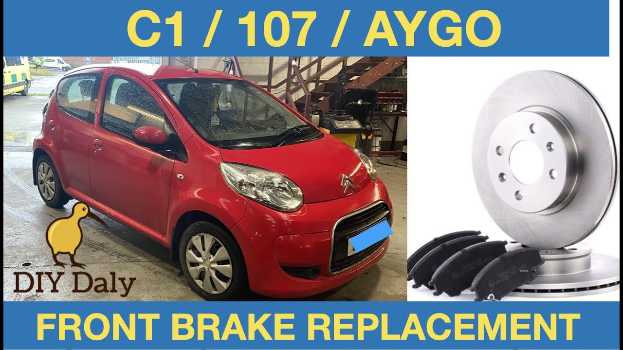 Как заменить передние тормозные диски и колодки на Citroen C1 / Peugeot 107 / Toyota Aygo