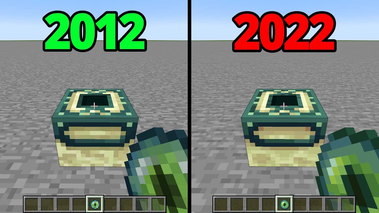 minecraft sounds in 2012 vs now