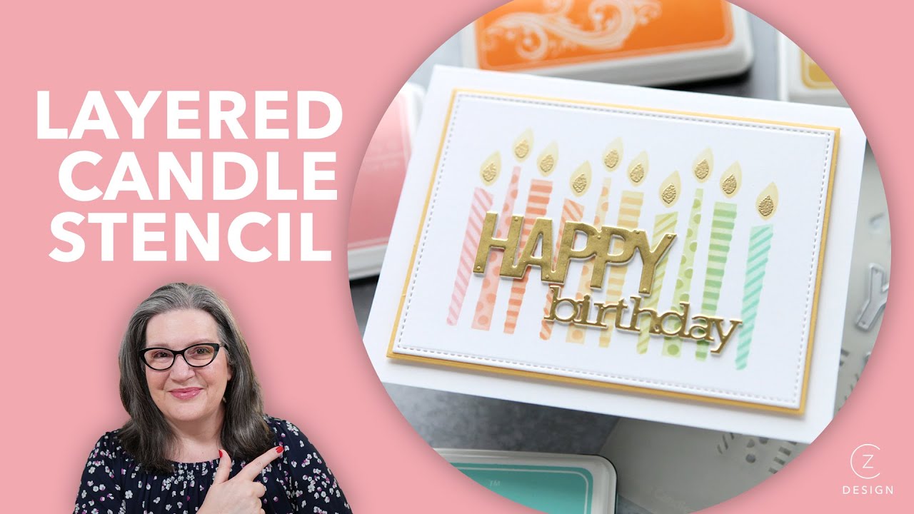 🎂 Create beautiful layered candles with this fun stencil set 🎂