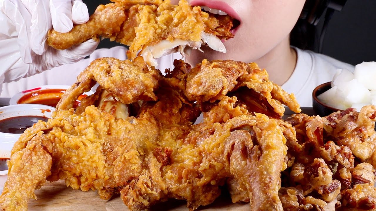 ASMR 옛날통닭 먹방 | Fried Whole Chicken | Korean Old-fashioned Chicken | Eating Sounds Mukbang
