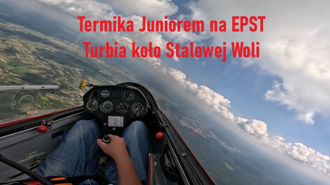 Termika szybowcem junior na EPST | SZD-51 - Turbia koło Stalowej Woli