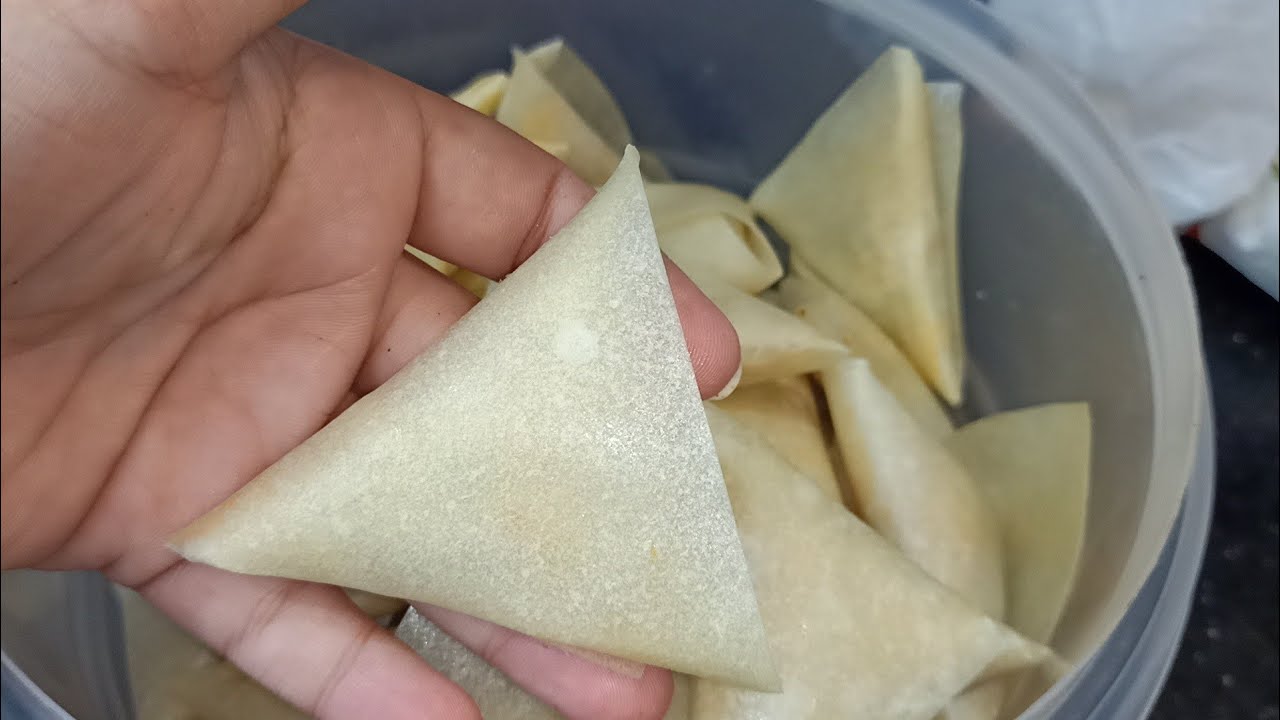 اتعلمي لف السمبوسه بحشوه اللحمه والجبنه وأنواع السمبوسه 😋