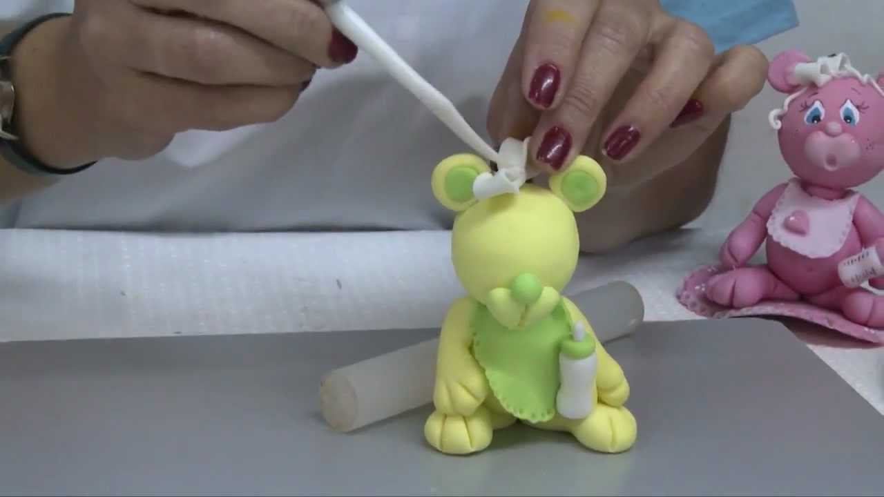 Como hacer osito en porcelana
