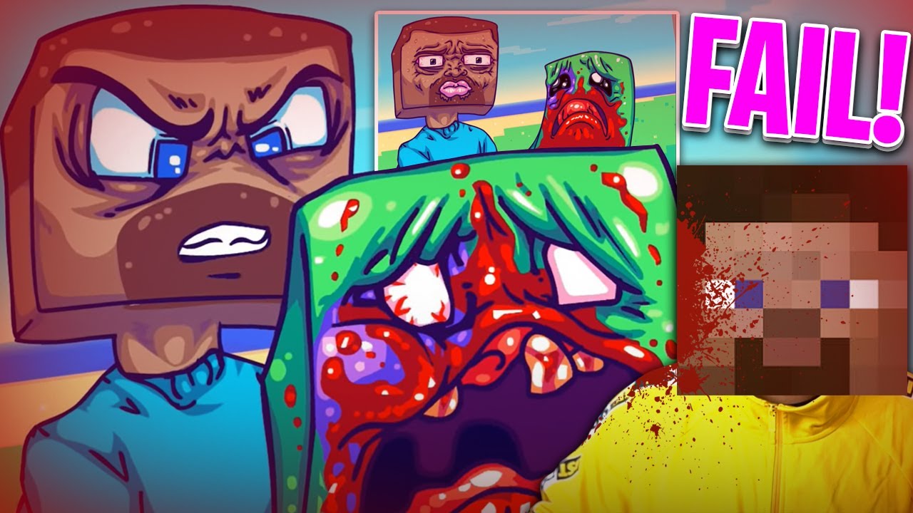 MINECRAFT FAIL, A Minecraft Parody Reaction
